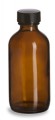 2oz  Amber Glass Bottle w/Black Cap 1 Pc