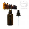 30ml Amber Glass Bottle (Boston Round) with Glass Dropper