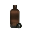 16 oz  Amber Glass Bottle w/ Phenolic Cap